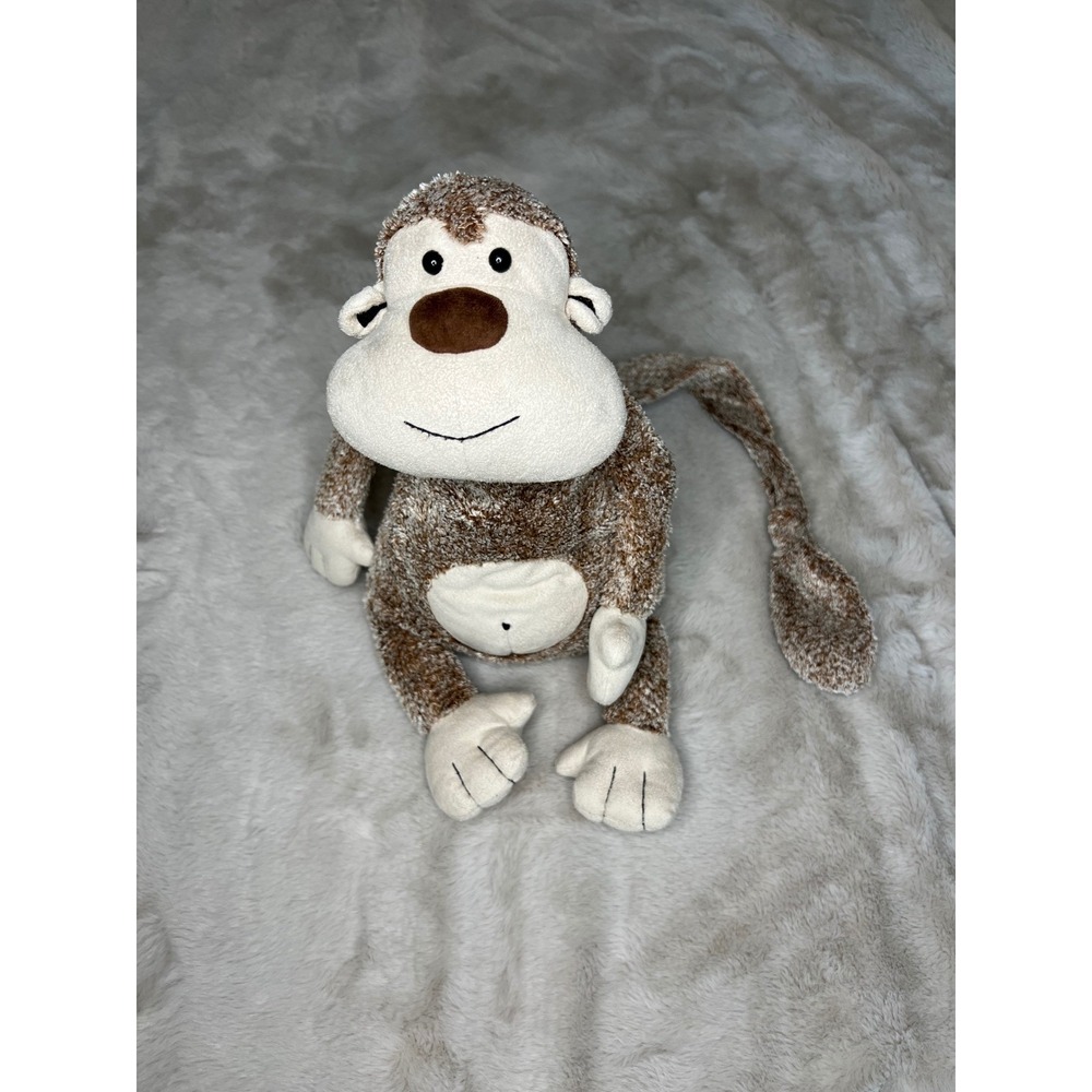 Retired Jellycat Monkey Plush Large Stuffed Animal Brown Cream Collector Toy 12"